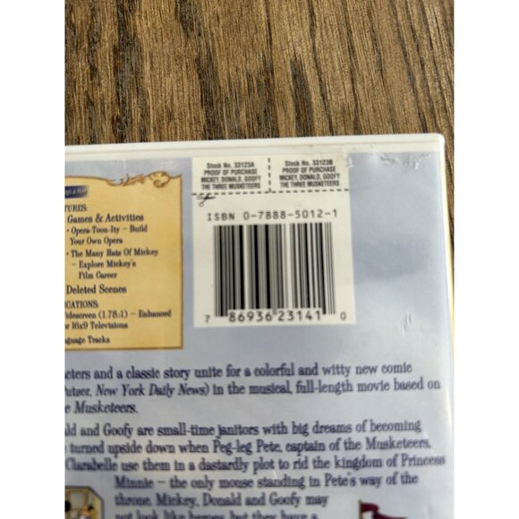 Mickey Donald Goofy The Three Musketeers DVD 2004 Musical Comedy Movie Pre-Owned - Picture 3 of 4